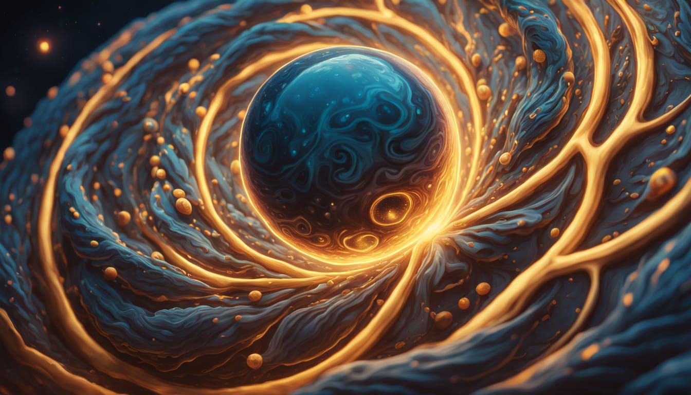 Ethereal Seeds Unfurl Amidst Celestial Vortex