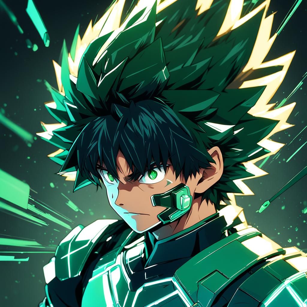 Izuku Midoriya: Detailed 3D Anime Art