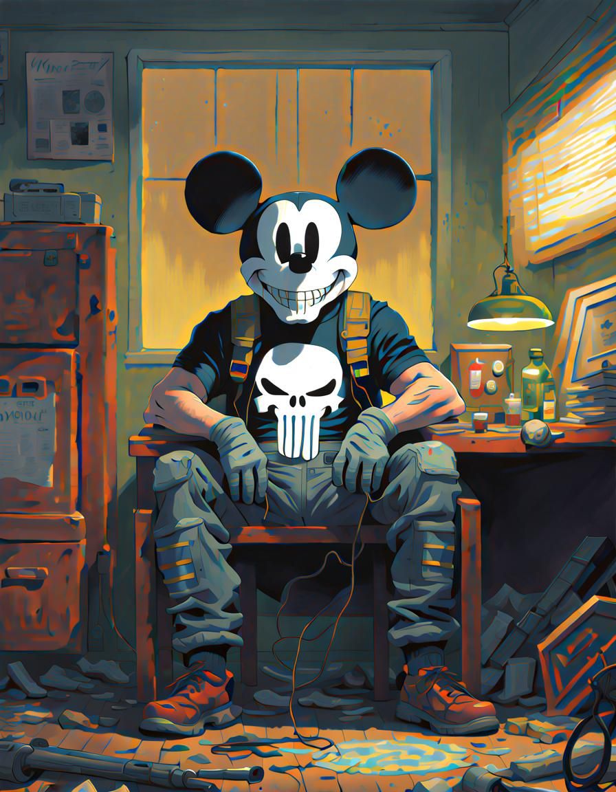 Mickey Mouse as The Punisher