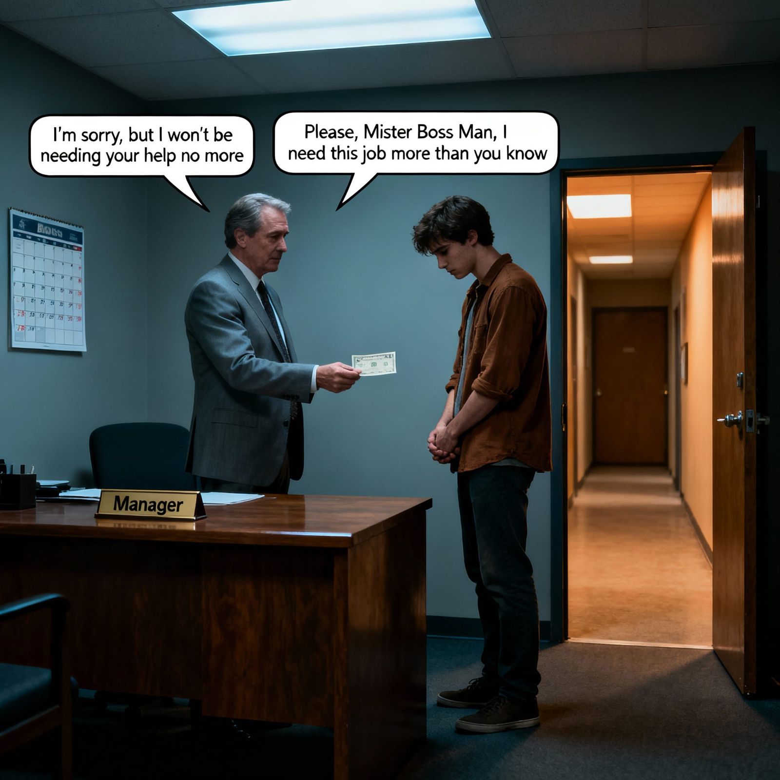 Man Fired From Job After Plea to Boss Man