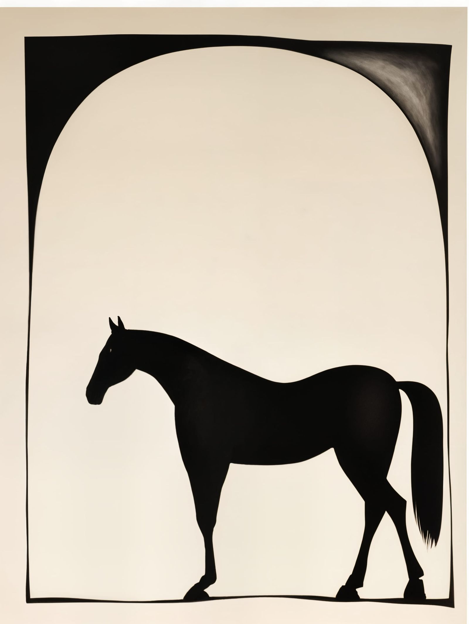 Triptych: Horse, Glyph and Cubist Landscape