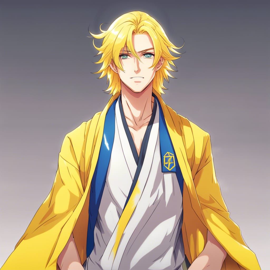 Anime Style Thunder Hashira with Yellow Haori