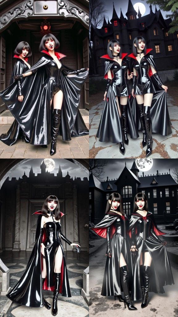 Ethereal Vampire Queens in Dark, Cinematic Splendor