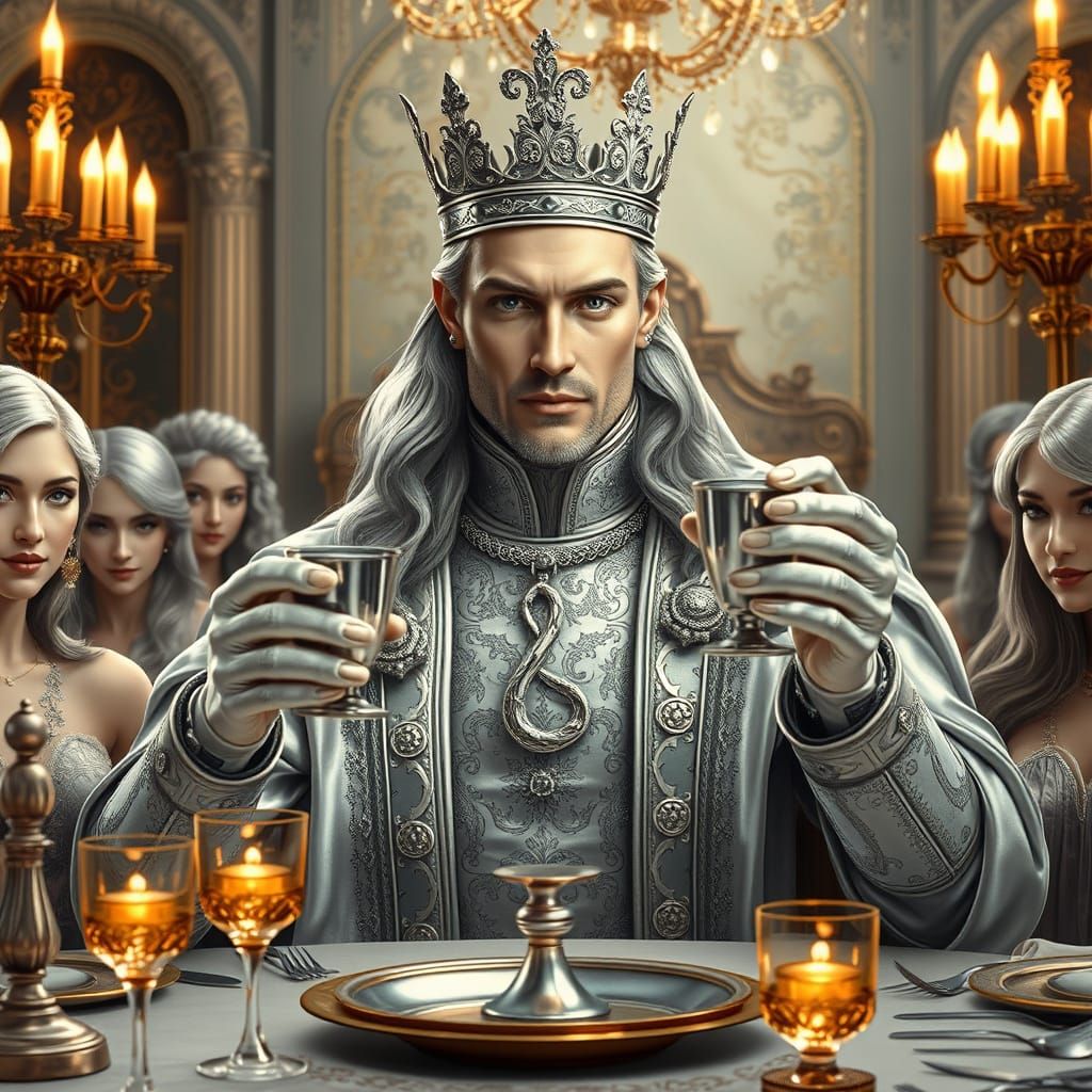 Regal Silver King in Opulent Splendor