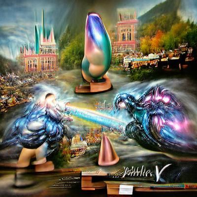 Abstract Power Battle in Luminist Style