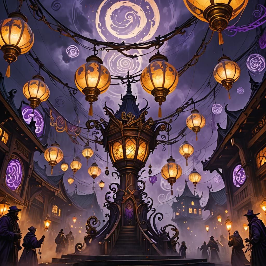 Dark Carnival of Twisted Souls: Digital Art