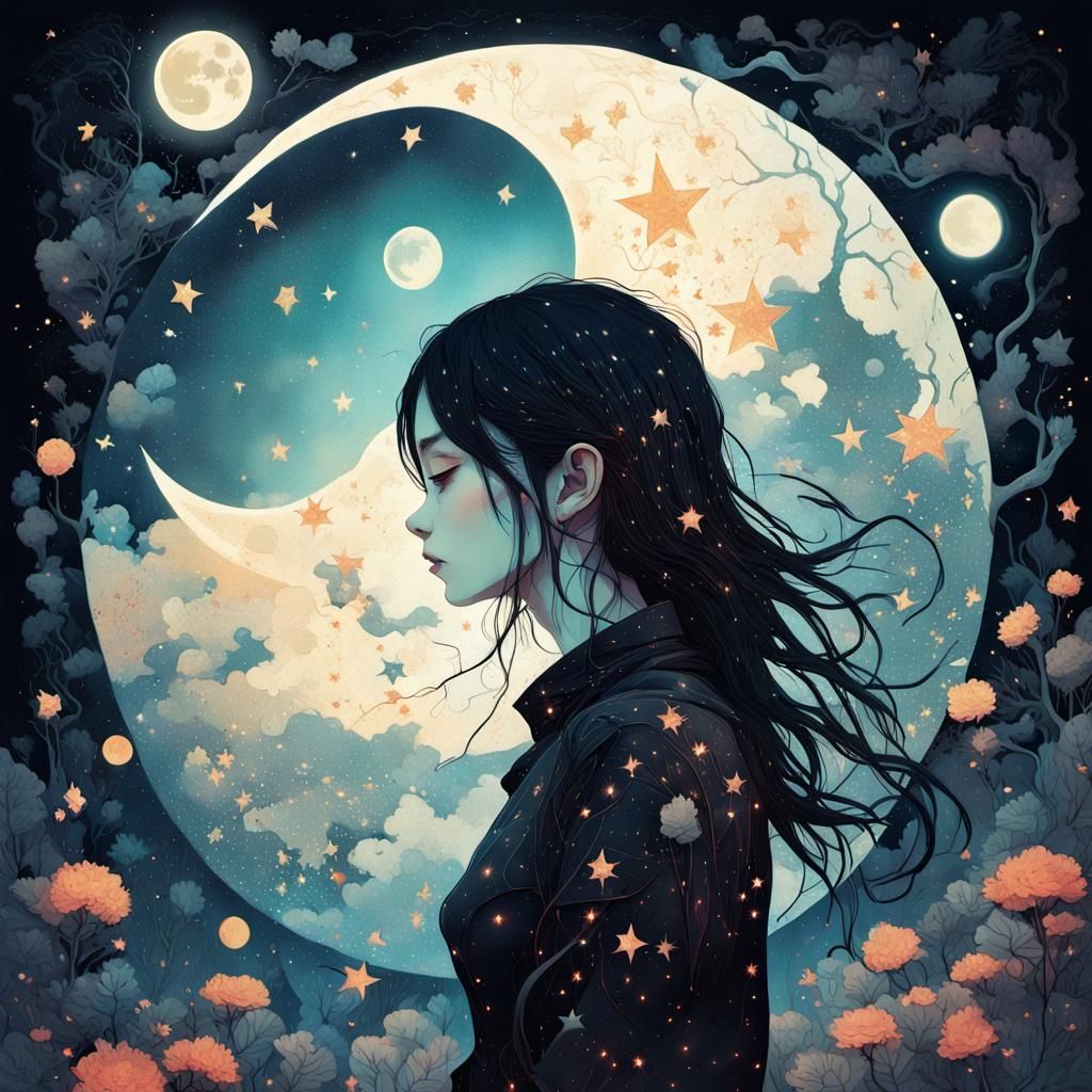 Macabre Star Figure in Anime Style