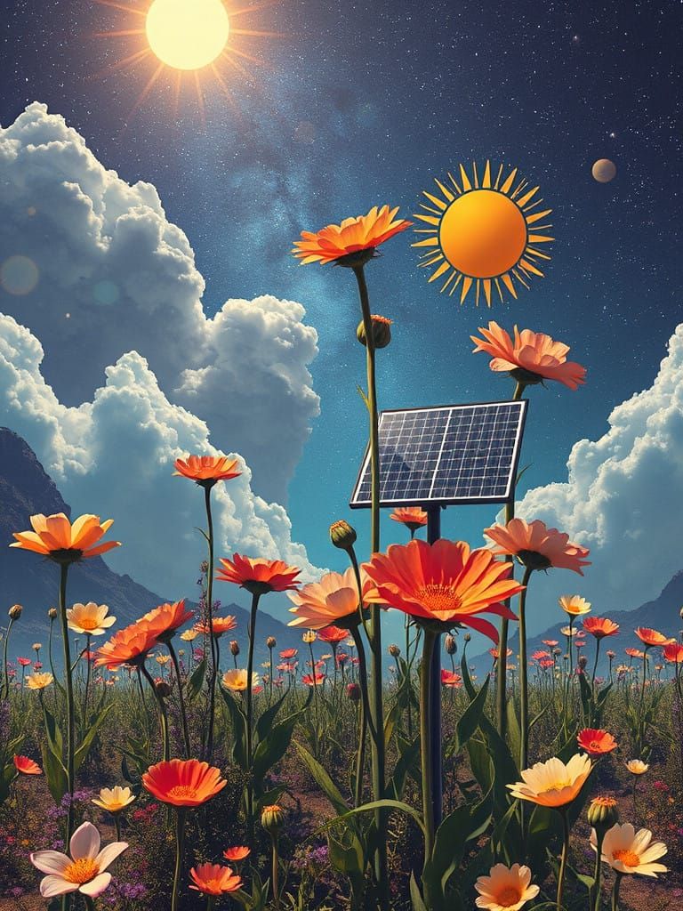 Surreal Futuristic Bloom Unfolds