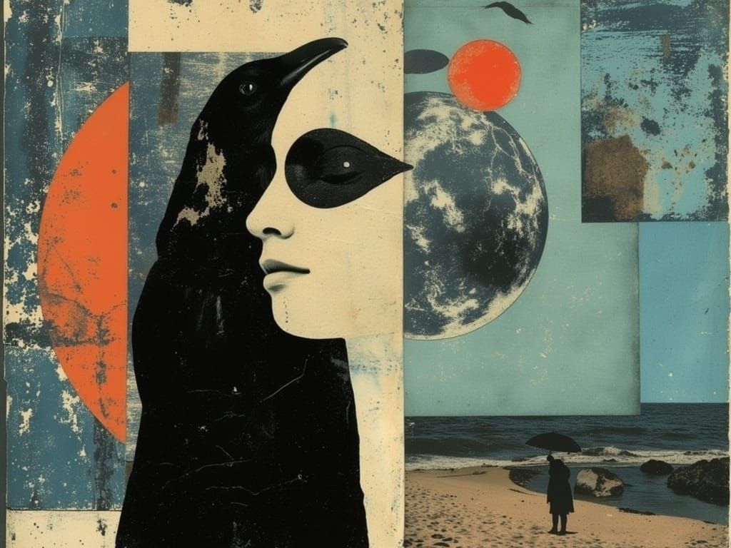 Celestial Bohemian Portrait in Vibrant Iridescent Colors