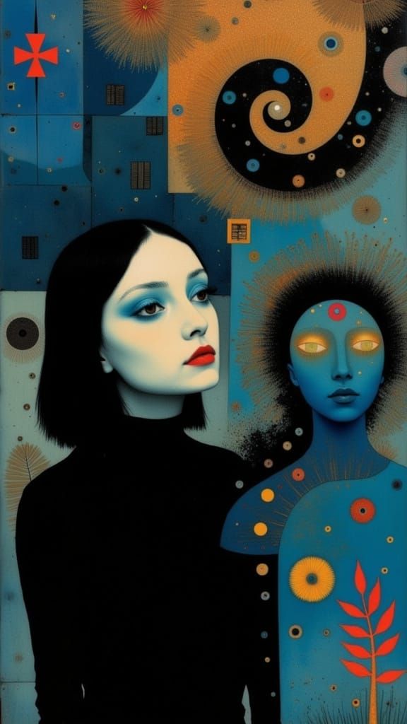 Gothic Dreamscapes in Iridescent Blue