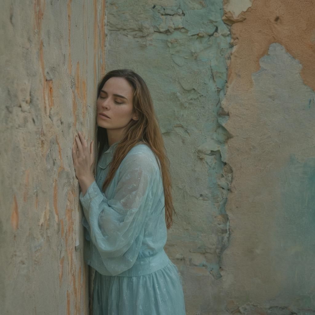 Sorrowful Woman in Cinematic Still