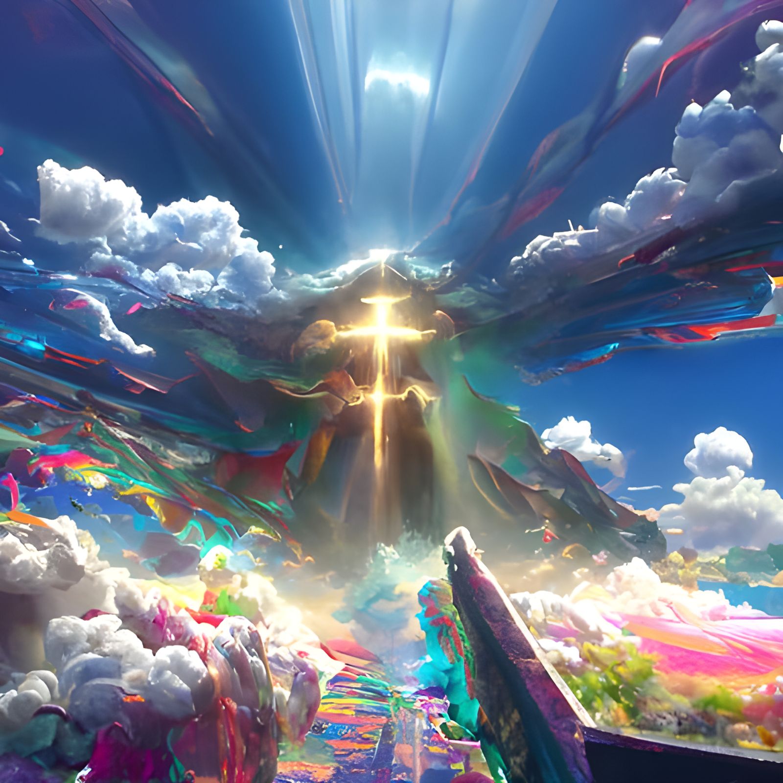 Divine Message in Cel Shading with God Rays
