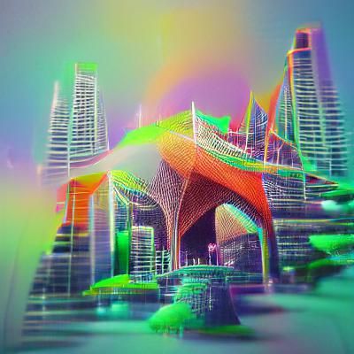 Futuristic Mega Structure in Volumetric Lighting