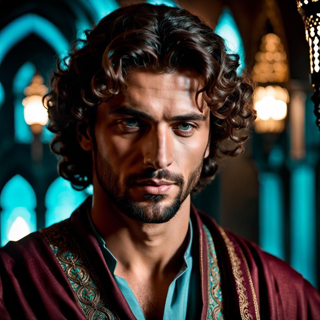 Close up Arabian prince in Madinat al-Salam