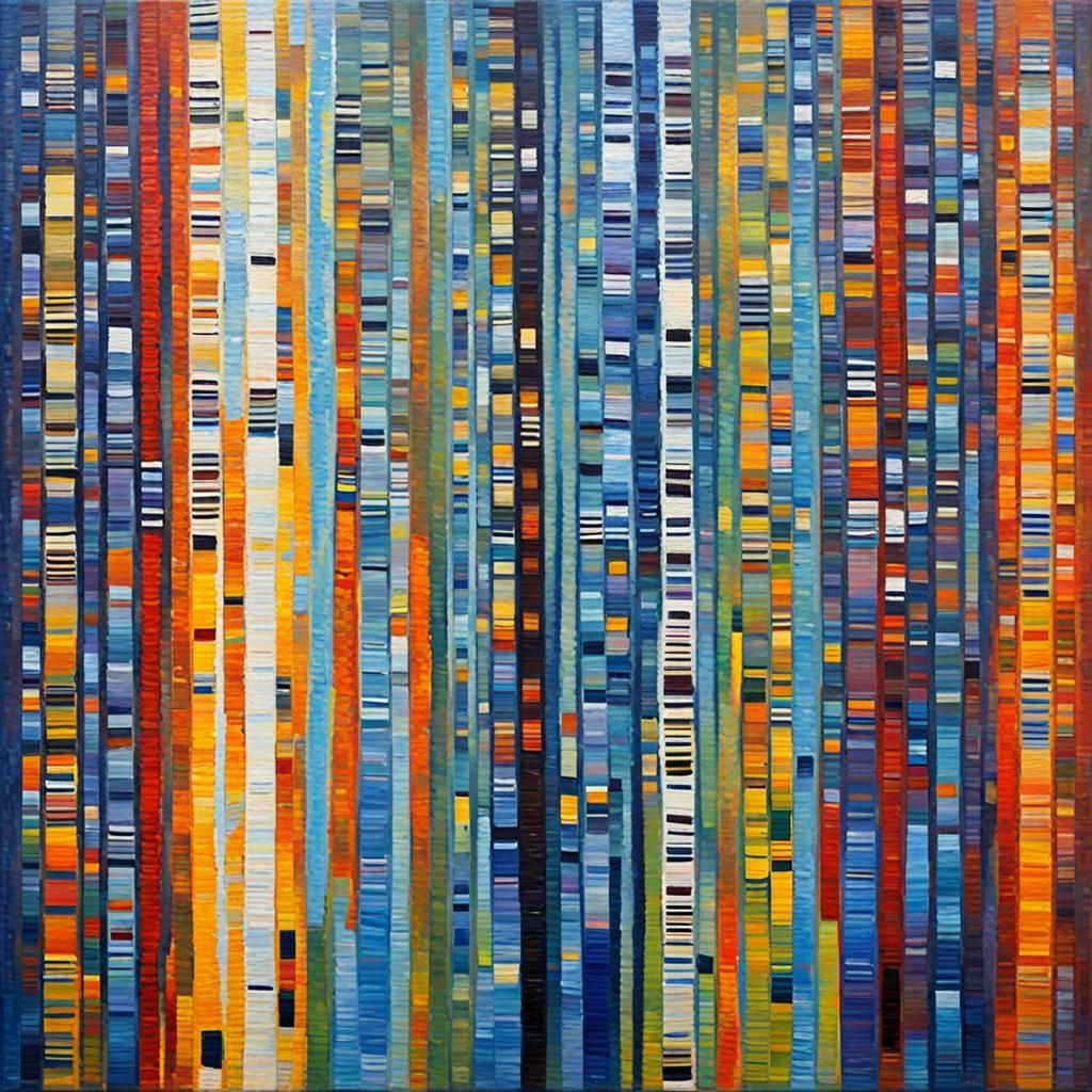 DNA Barcodes as Expressionist Oil Painting