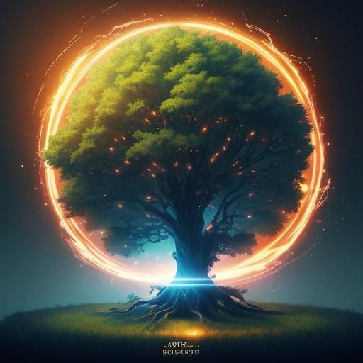 Tree of Growth: 3D Anime Concept Art