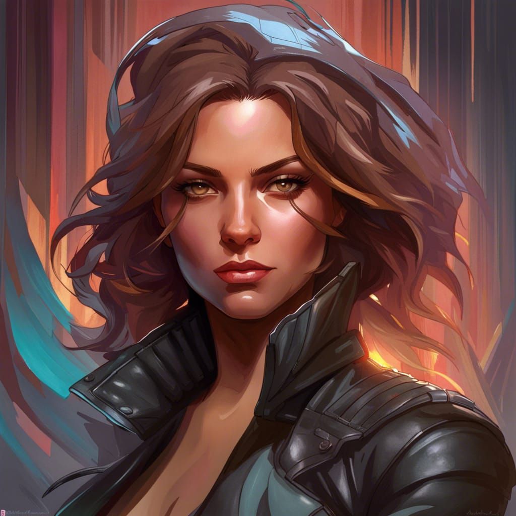 Woman Agent Portrait in Artstation Style
