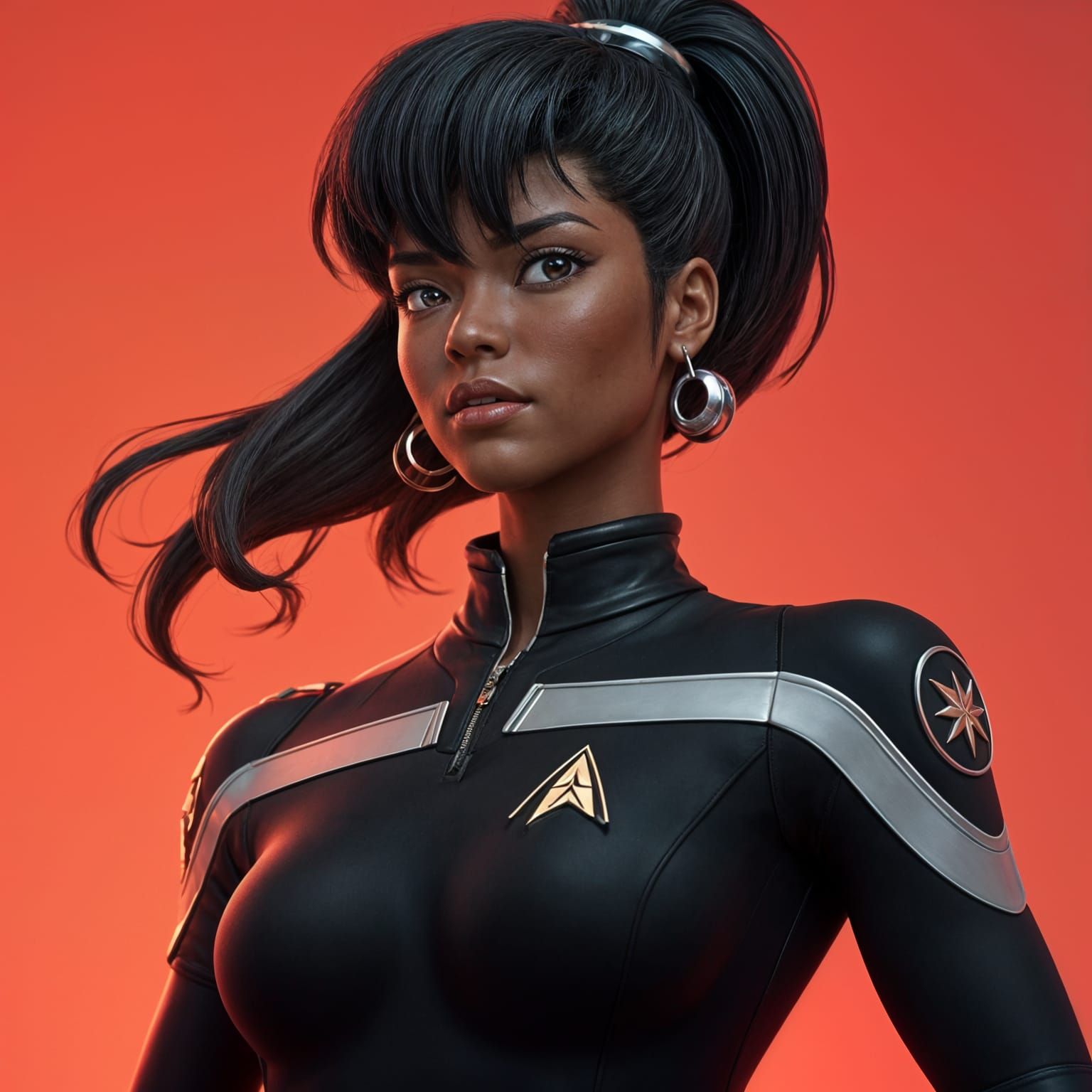 Nyota Uhura in Detailed 3D Anime Art