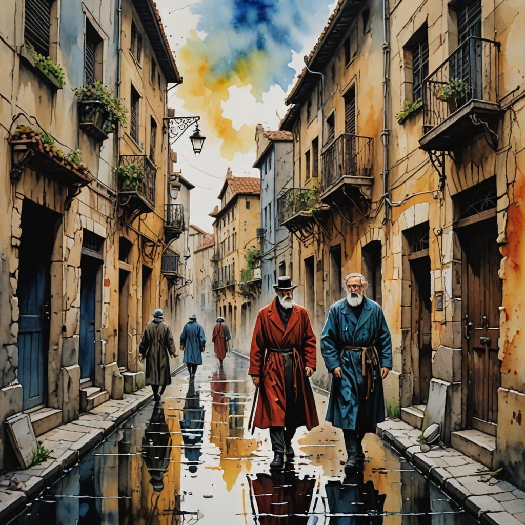 Crazy Poets Seek Inspiration: Watercolor Impasto Painting