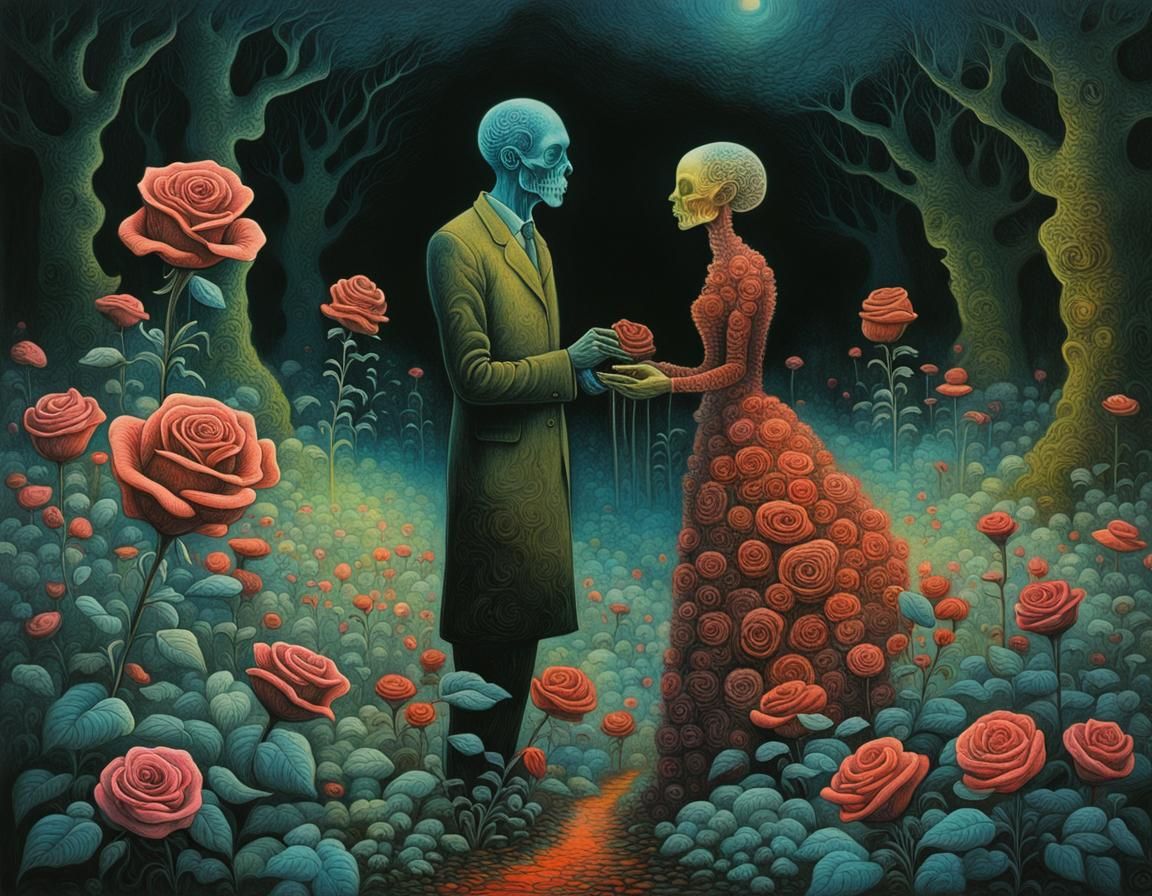 The Late Lovers Meet in The Chocolate Rose Garden III