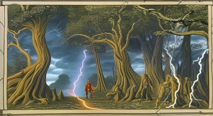 Thor in Asgard's Sacred Grove