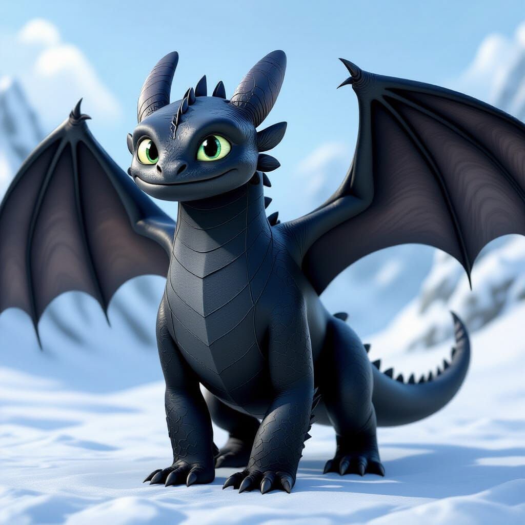 Toothless from How to Train Your Dragon