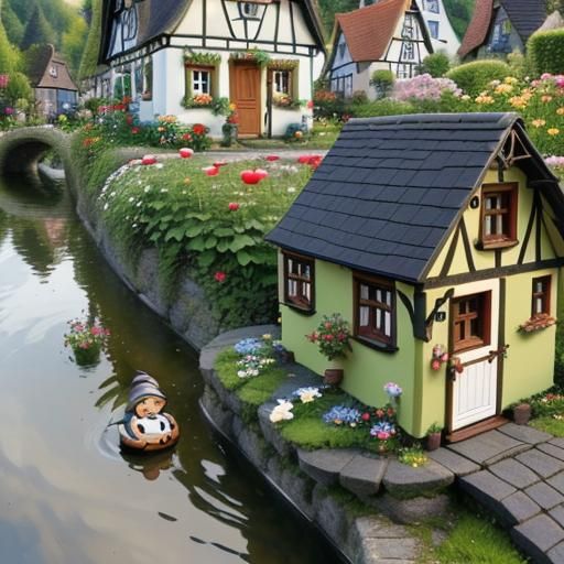 Art Nouveau Miniature Alpine Village in Germany