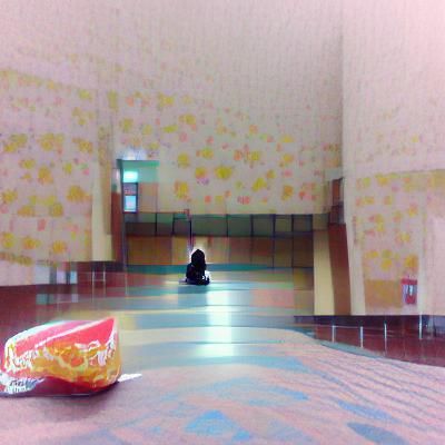 Alone: A Solitary Figure in Empty Landscape