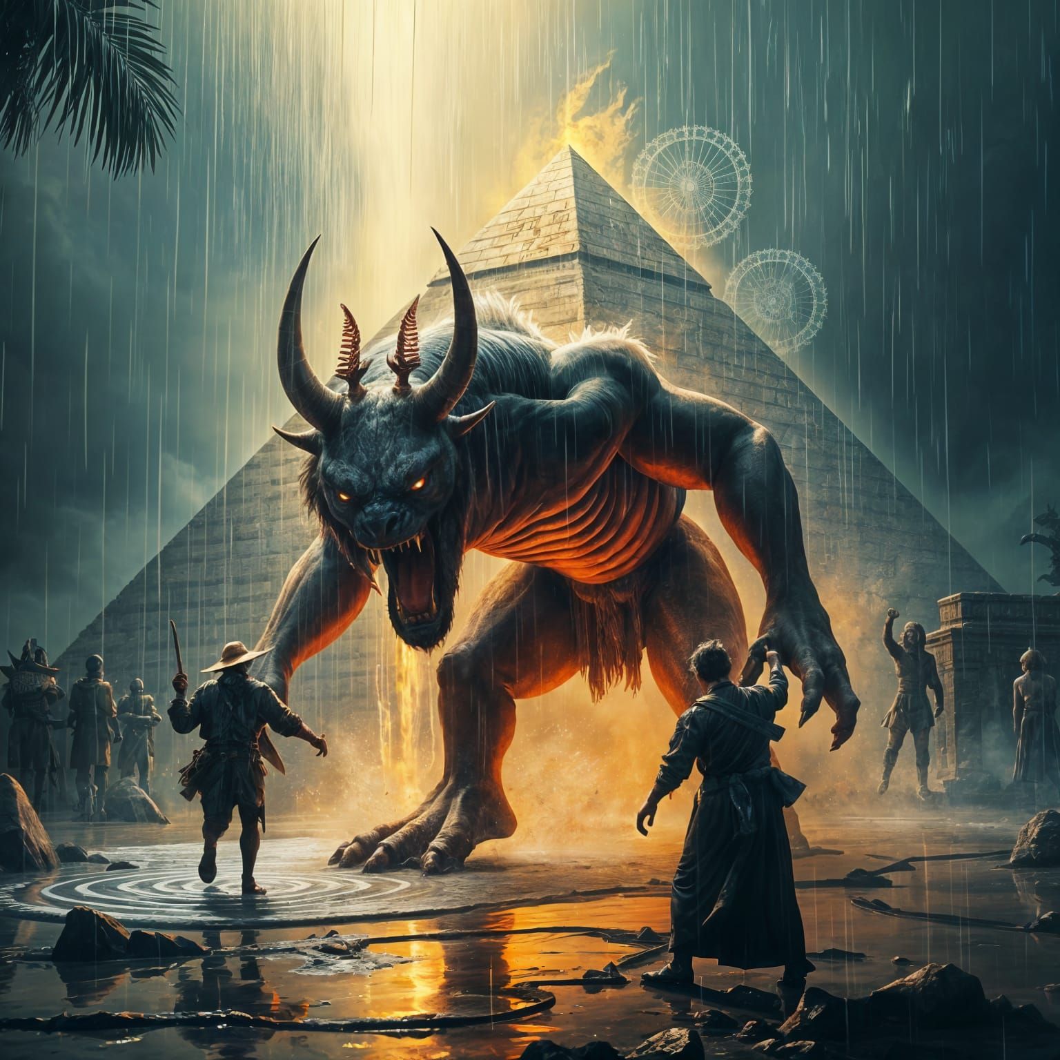 Beast, wet, pyramids, objections, hyperrealism