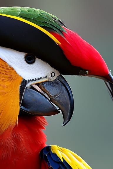 Pirate Parrot with Treasure Chest