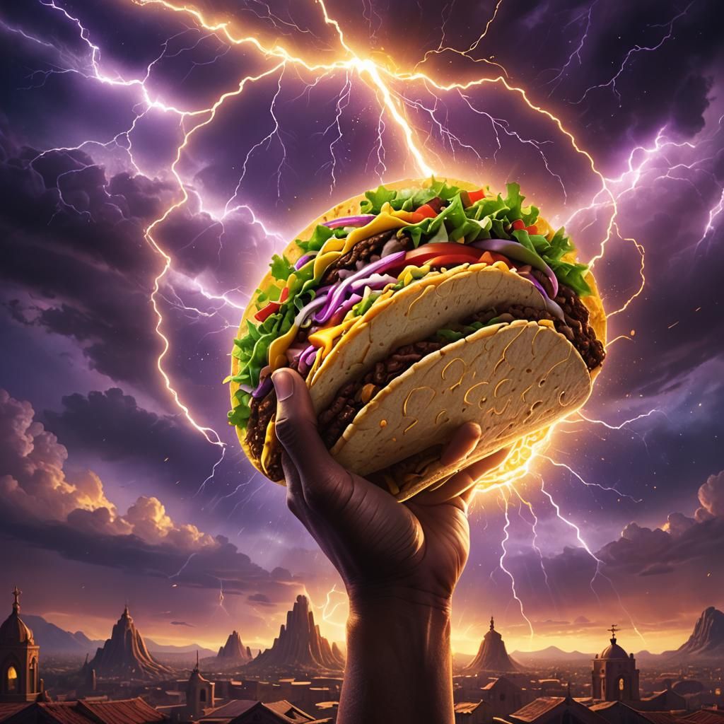 Taco in Holy Lightning: a Digital Matte Painting