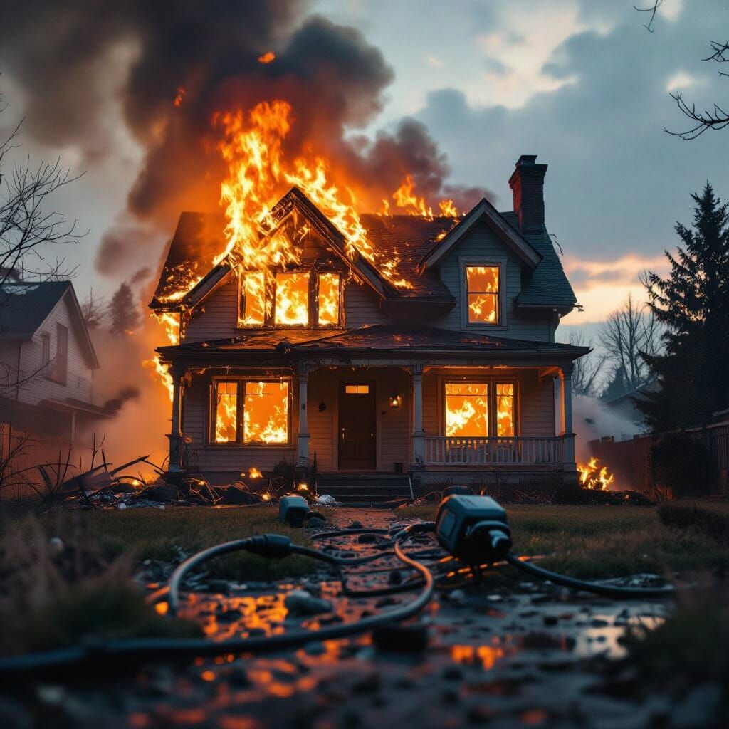 Dramatic House Fire vs. Safe Electrical Cable