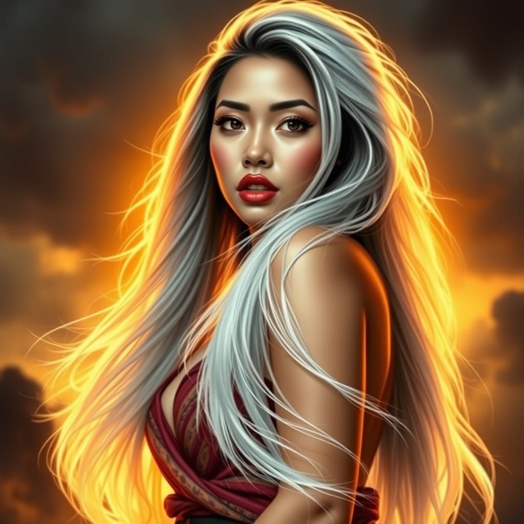 Sultry Goddess in Warm Golden Light