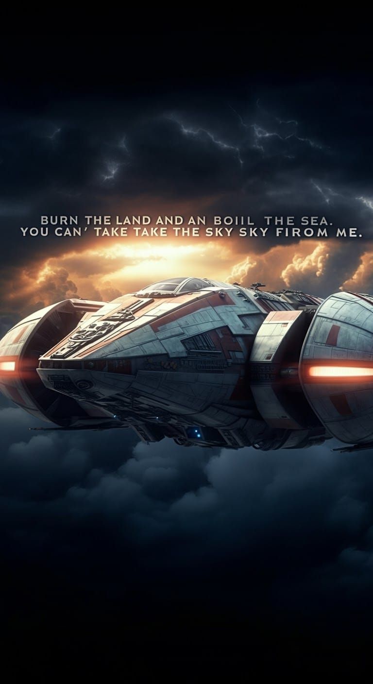 Advertisement for the Firefly class spaceship.