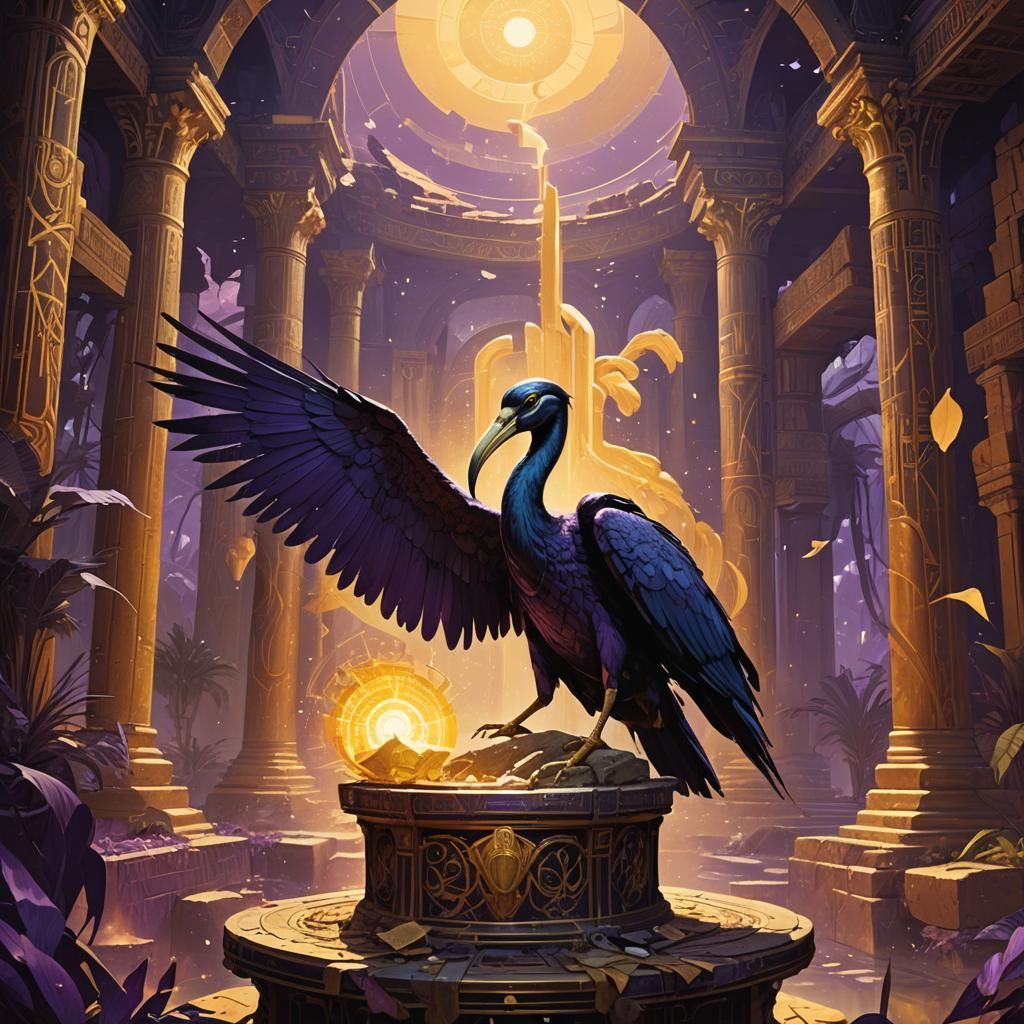 Thoth's Transformation in Dark Fantasy Ruins