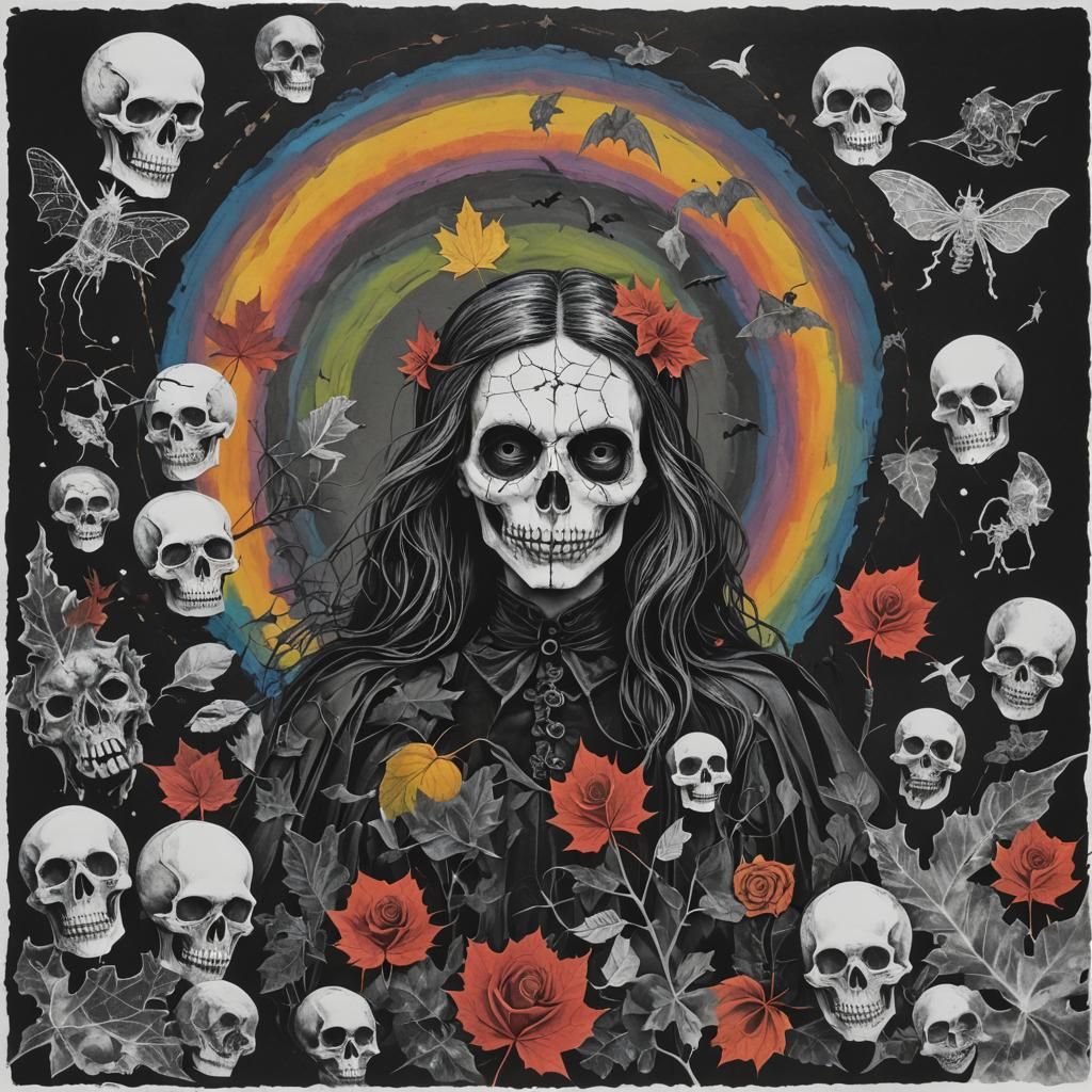 Eerie Halloween Photogram with Solarization Effects