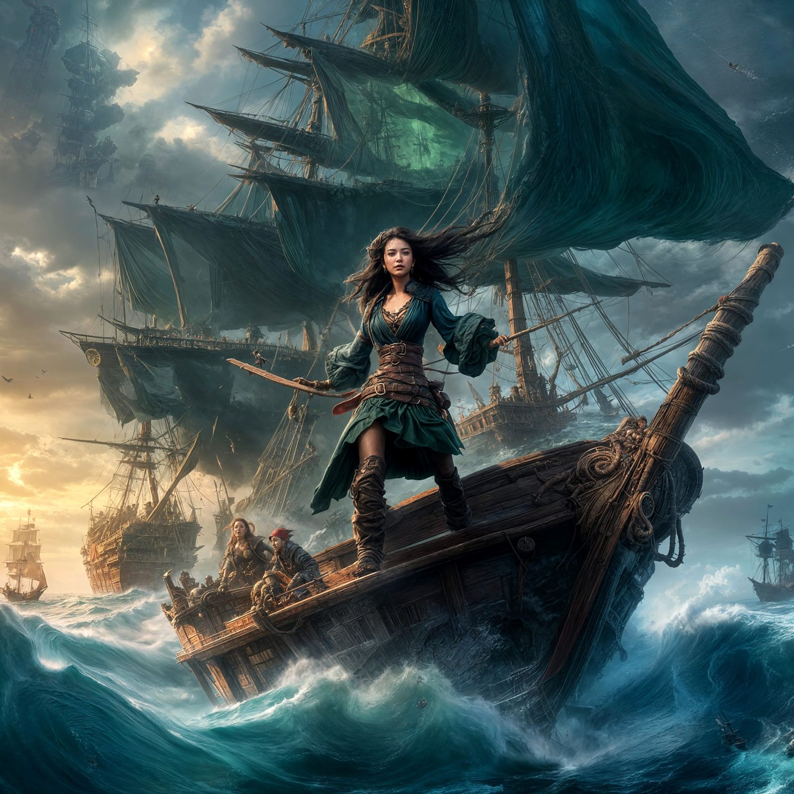 Zheng Yi Sao: Detailed Matte Painting at Sea