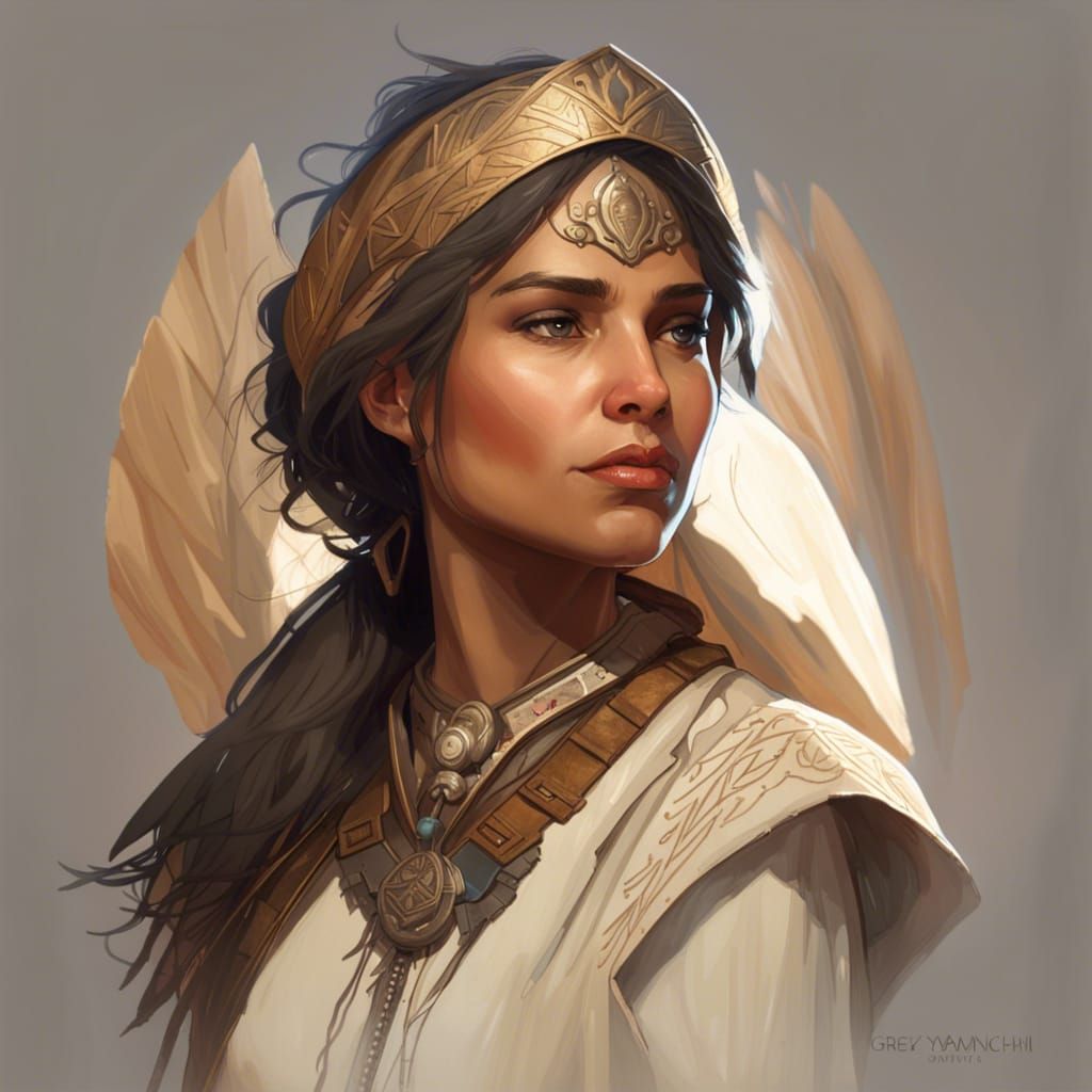 Philosopher Girl Portrait in Hyperdetailed Digital Art