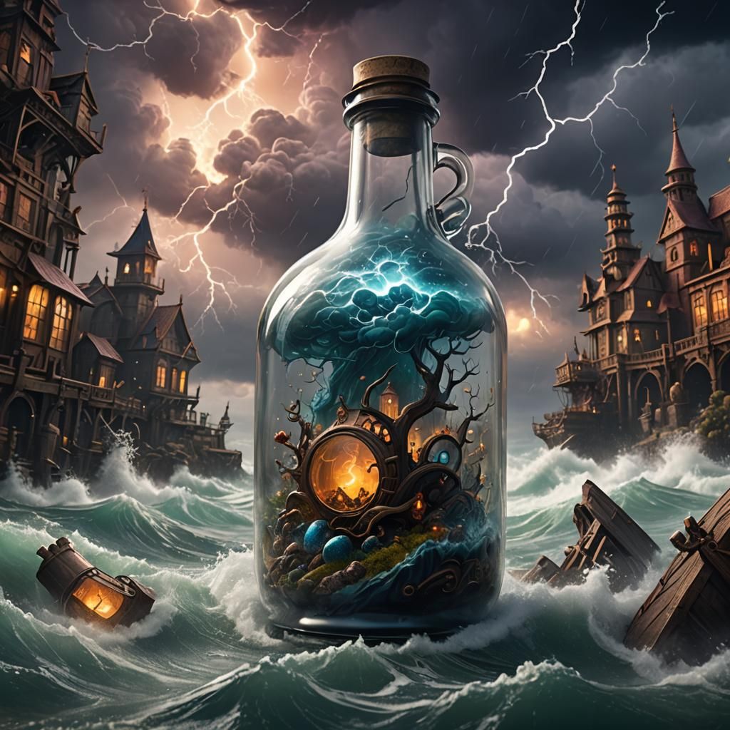 Storm in a Bottle: Detailed Matte Painting