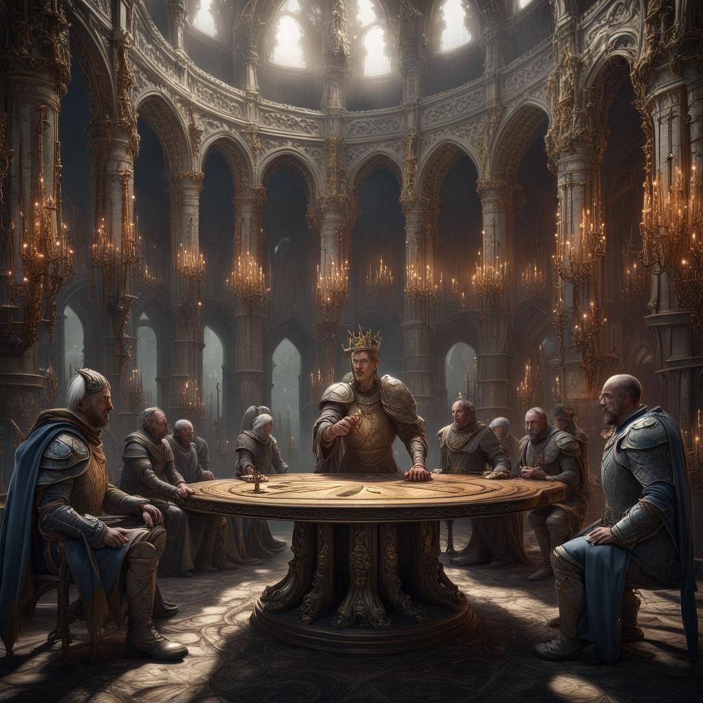 King Arthur and AI Knights: Fantasy Concept Art