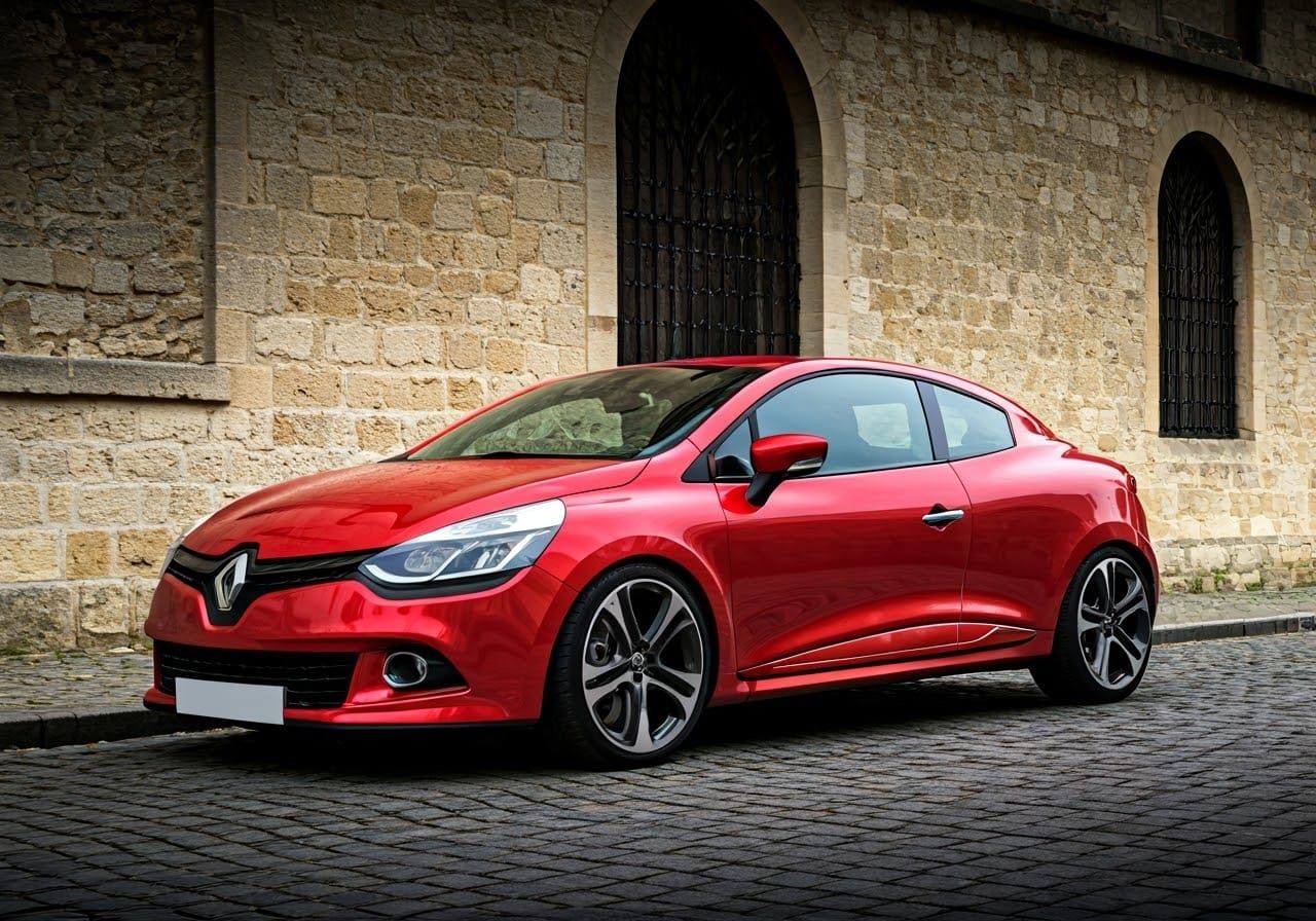 Red Renault Clio Coupé in Epic Digital Matte Painting