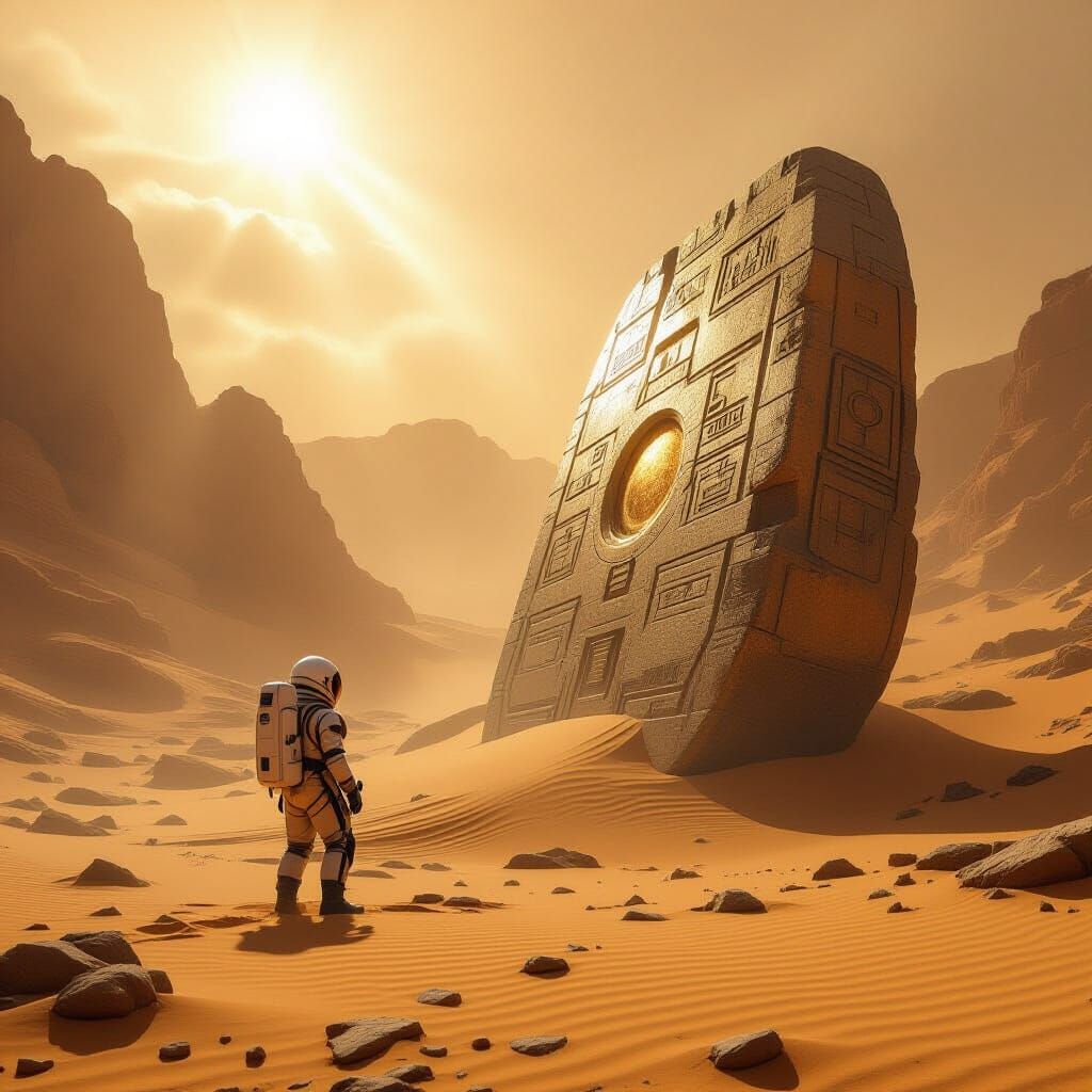 Astronaut Finds Ancient Alien Artifact in Ethereal Glow
