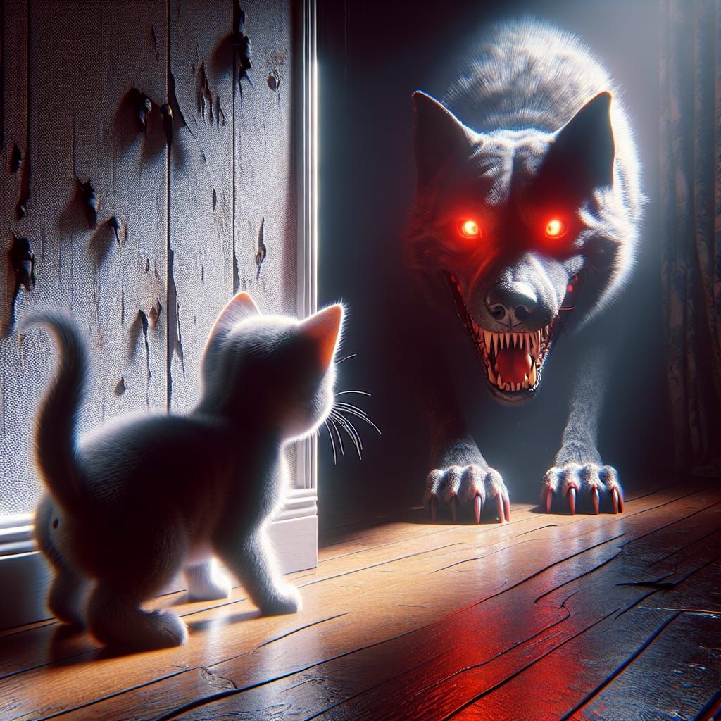 Curiosity Killed the Cat: A Hyperrealistic Render