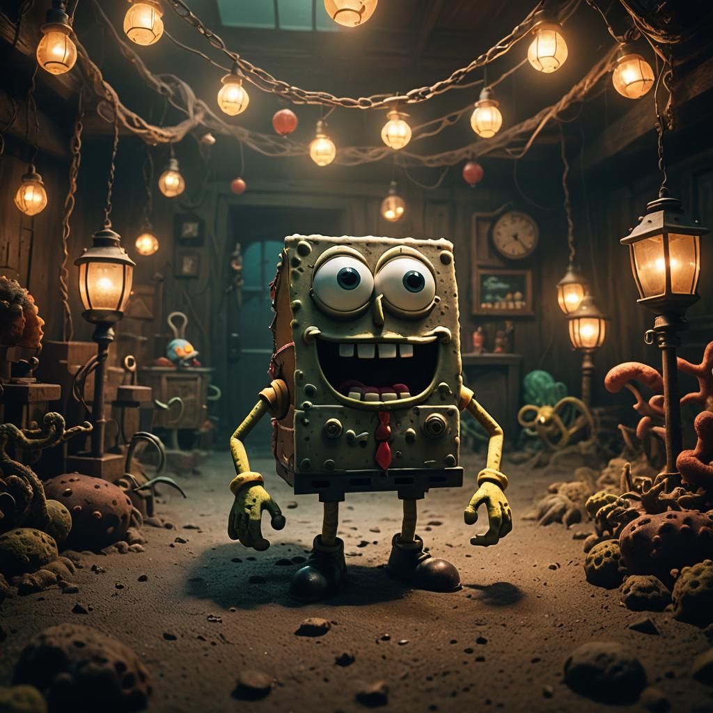 Spongebob in Dark Fantasy Krusty Krab