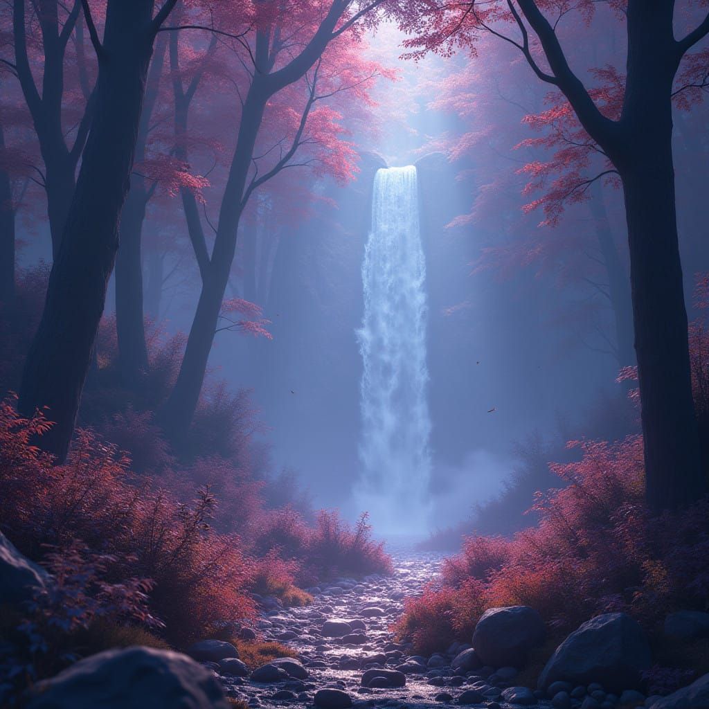 Enchanted Realmscape in Vibrant, Dreamlike Style