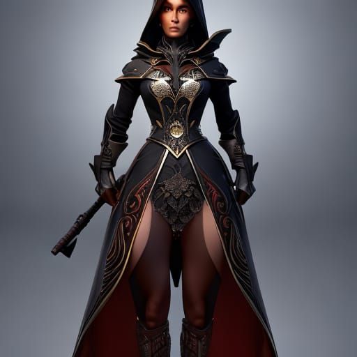 Dark Fantasy Queen of Spades, Masterpiece Illustration