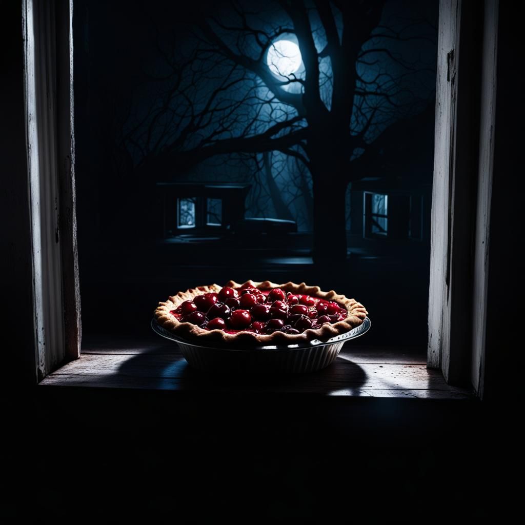 Creepy Cherry Pie Pareidolia in Dark Room