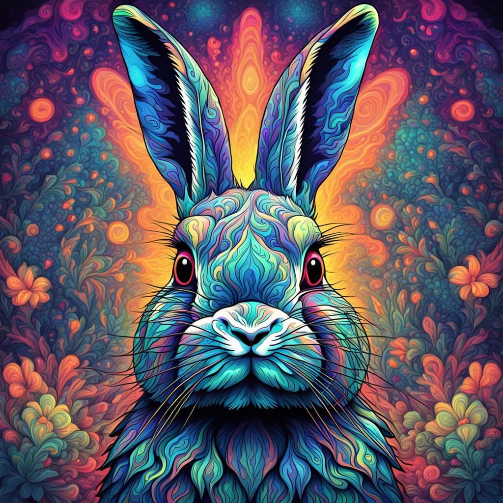 Psychedelic bunny