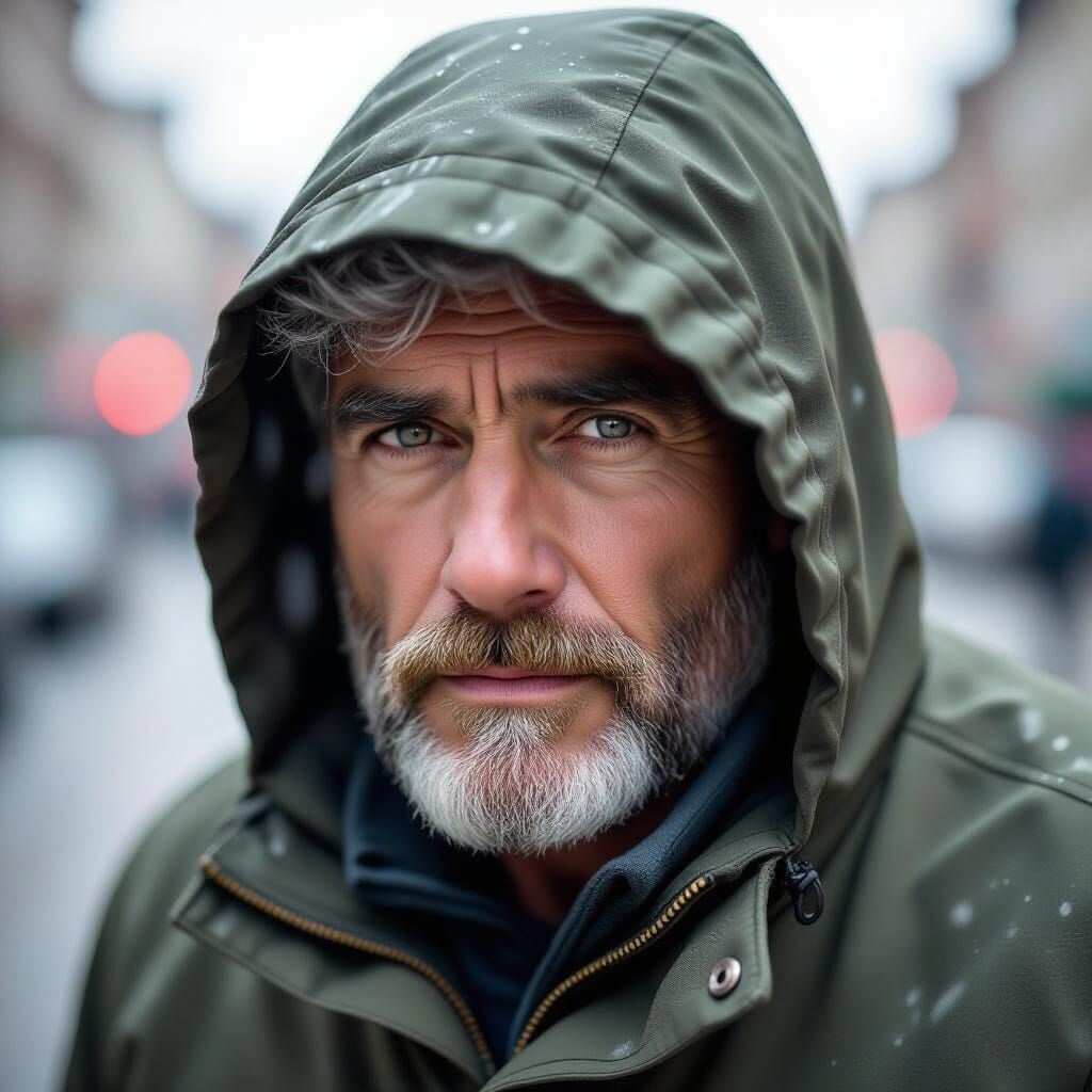 Abel Gance Portrait in Rain