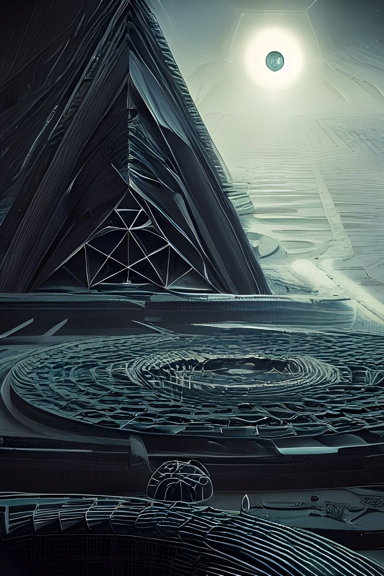 Black Hole Pyramids Invasion: Geometric Filigree in Psychede...